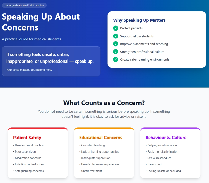 Description of what counts as a concern